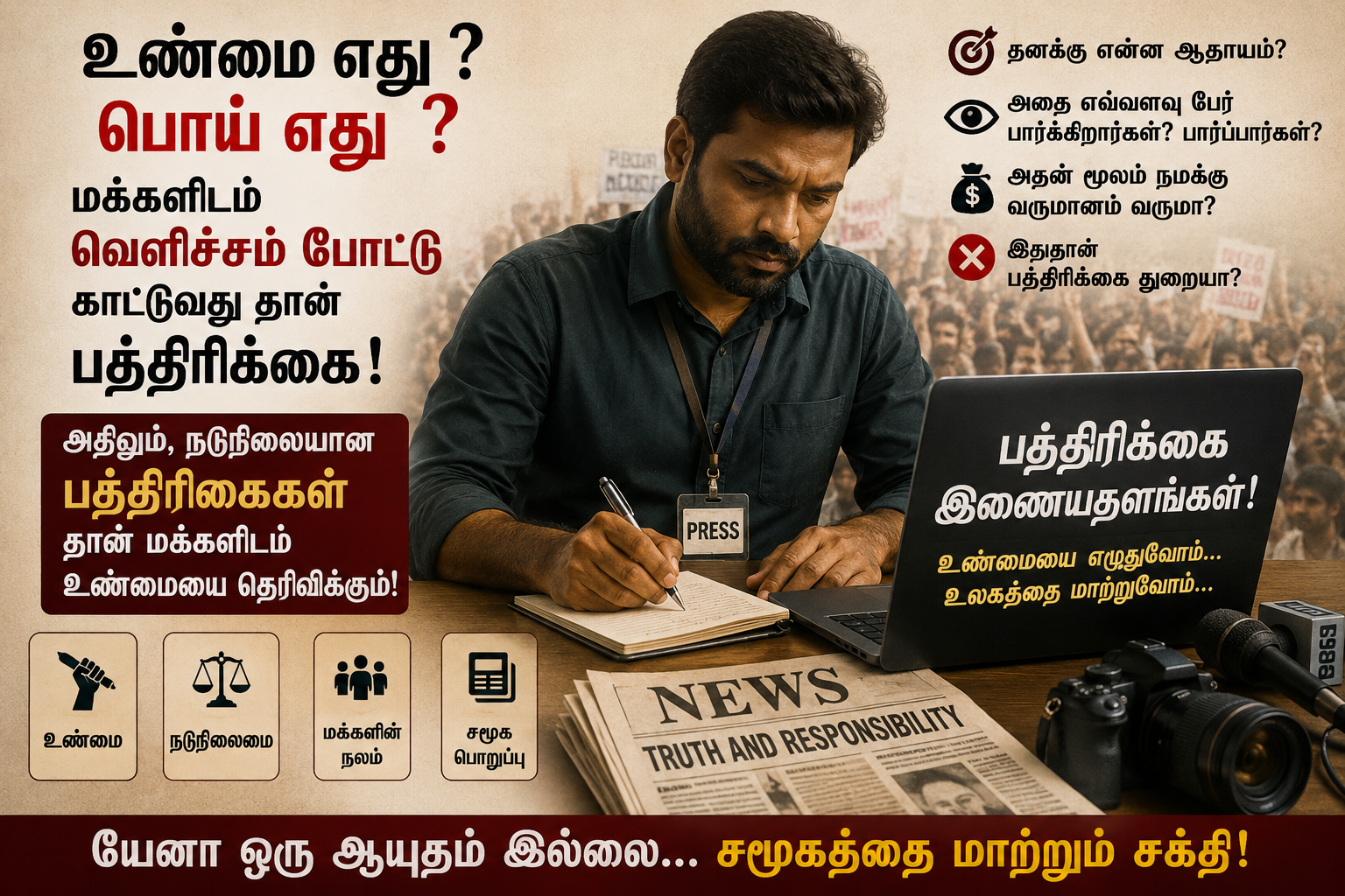 பத்திரிக்கை சுதந்திரத்தை கொடுப்பது, ஜனநாயக ஆட்சியின் முக்கியத்துவமானது என்பதை தமிழக முதல்வர் விஜய் உணர்வாரா?