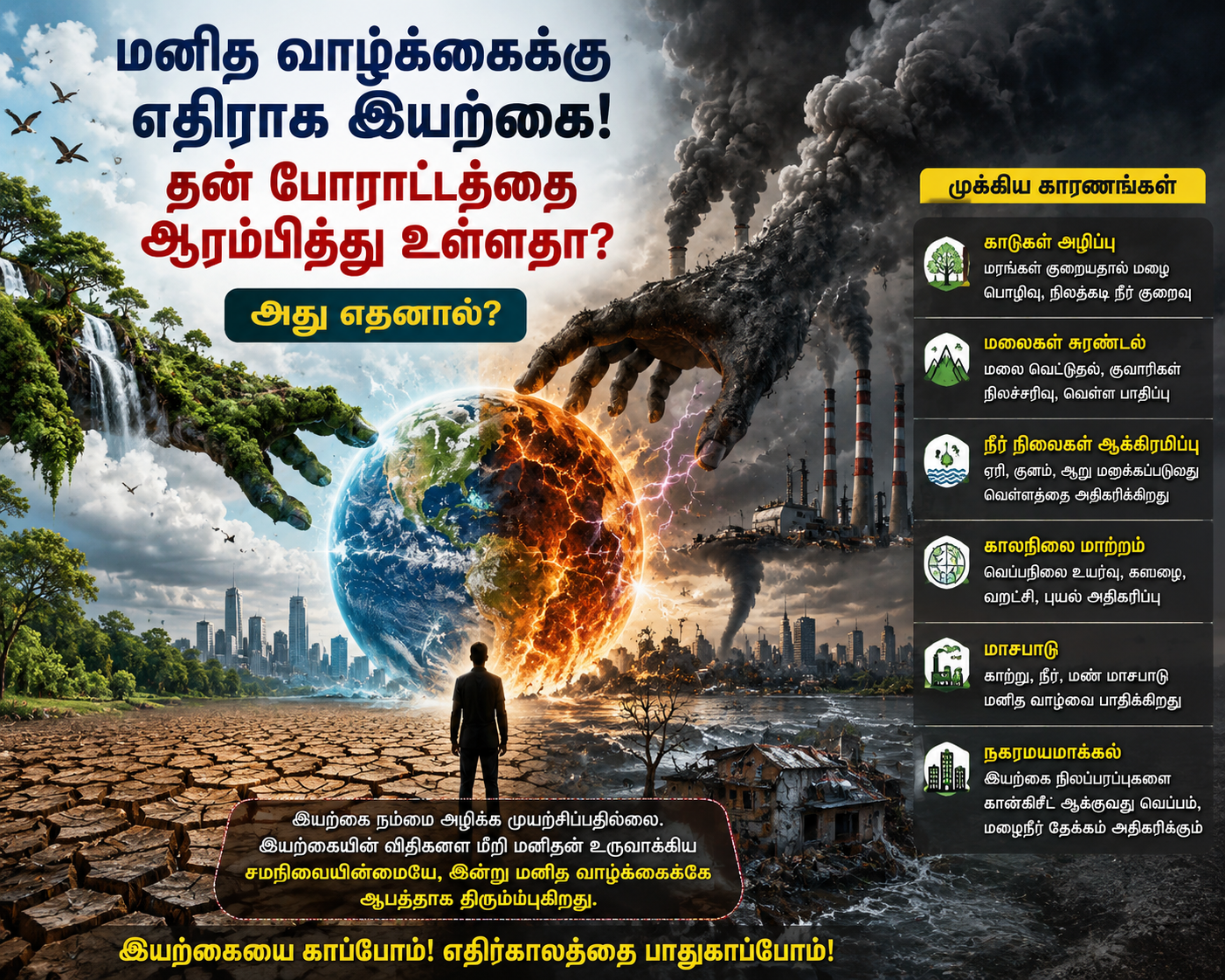 நாட்டில் புவி வெப்பமயமாதலை தடுப்பது உலக அளவில் முக்கியத்துவமானது. இருப்பினும் இந்தியாவின் அனைத்து மாநிலங்களிலும் இதற்காக ஆட்சியாளர்கள் என்ன நடவடிக்கை எடுக்க வேண்டும்? சமூக நலன் பத்திரிகைகள்.