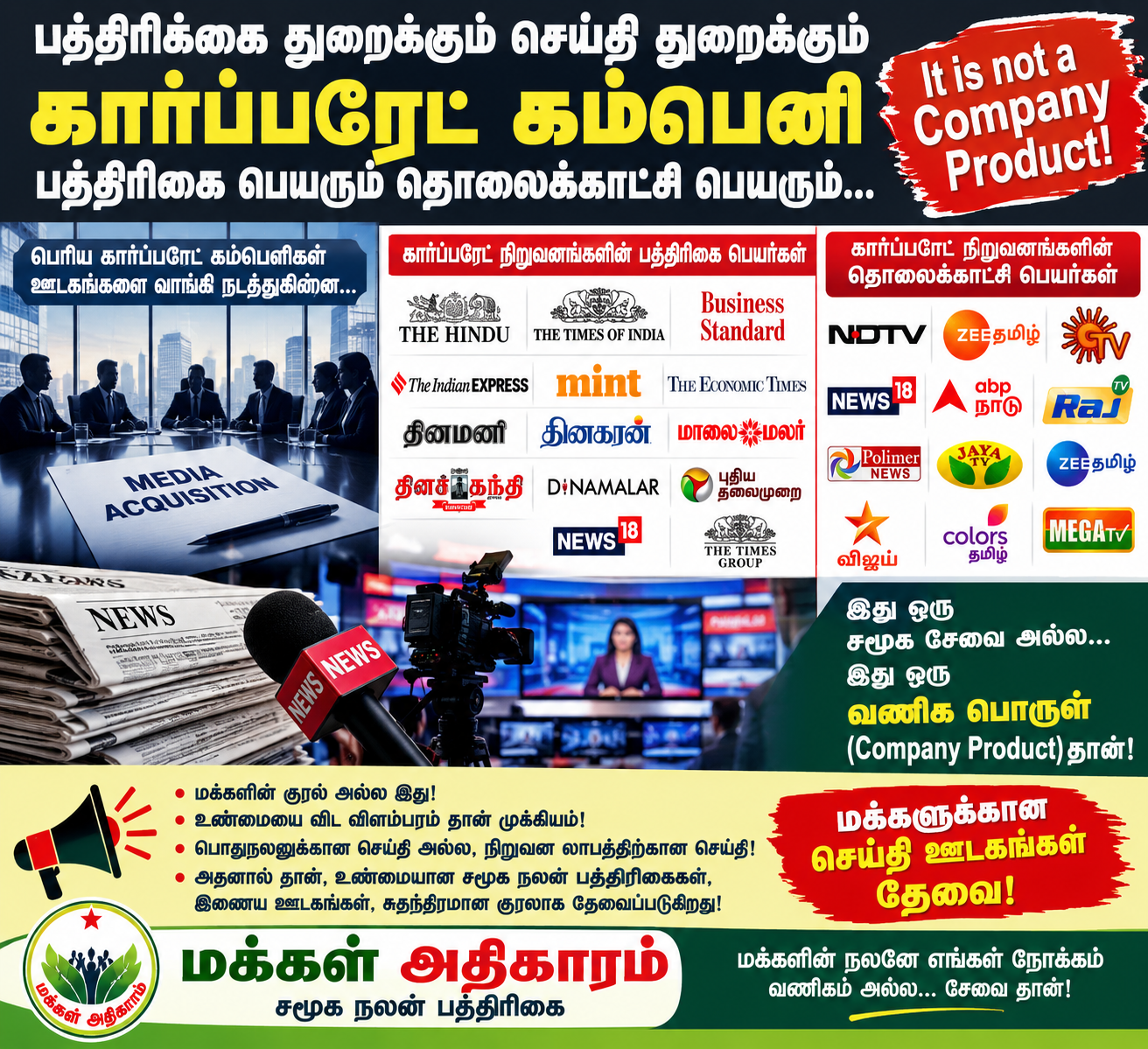 நாட்டில் போலி அரசியலையும், போலி அரசியல்வாதிகளுக்கும், துணை போகும் கார்ப்பரேட் ஊடகங்களுக்கு மத்திய ,மாநில அரசின் சலுகை விளம்பரங்கள் நிறுத்தப்படுமா?